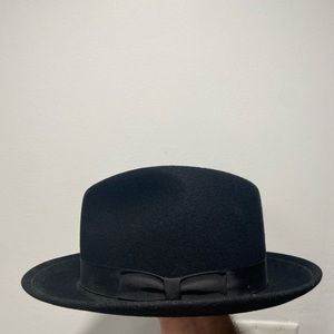 Men’s Wool Top Hat - Black, Size Medium